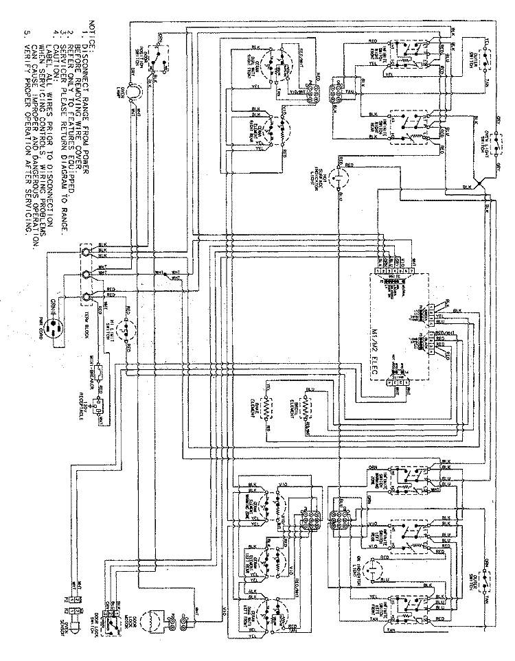 WIRING INFORMATION Diagram and Parts List for MER5775QCB  Maytag Range