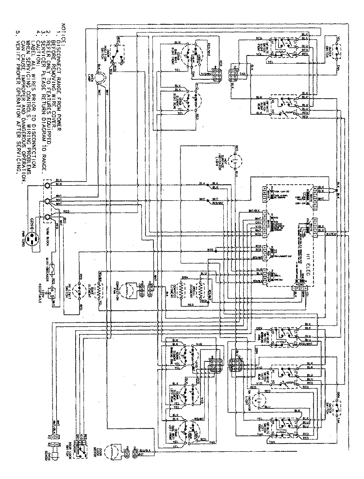 WIRING INFORMATION Diagram and Parts List for MER5875QCB  Maytag Range