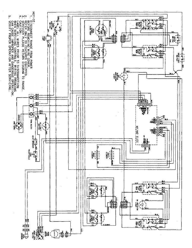 WIRING INFORMATION Diagram and Parts List for PER5750QCW  Maytag Range