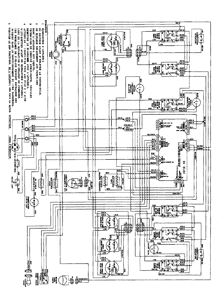 WIRING INFORMATION (FRC) Diagram and Parts List for JER8885QCB  Jenn-Air Range