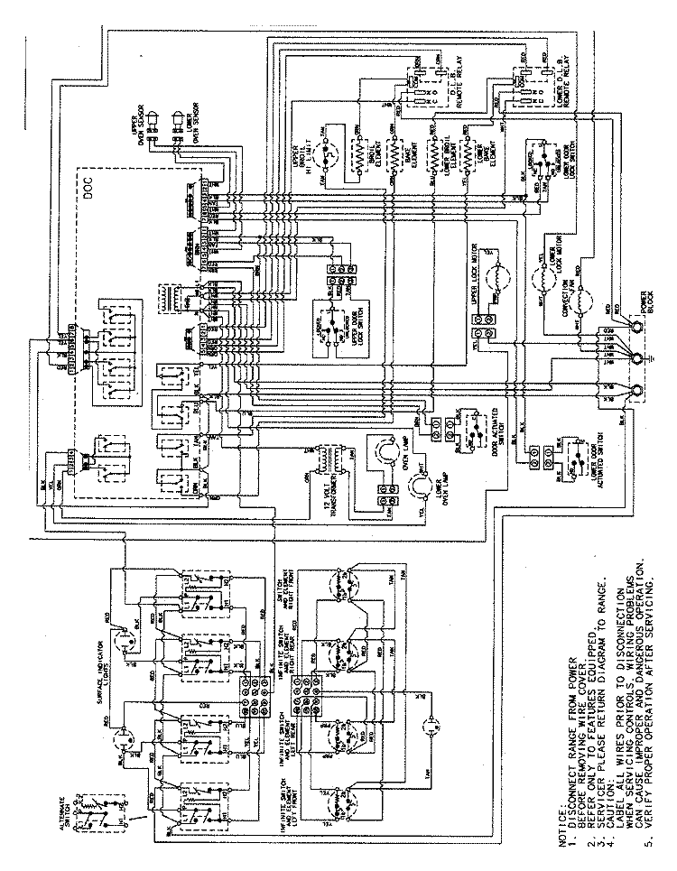 WIRING INFORMATION (AT SERIES 16) Diagram and Parts List for MER6550BAW  Maytag Range