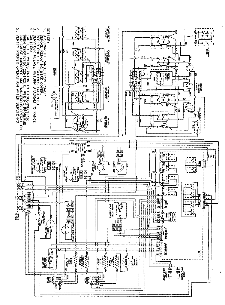 WIRING INFORMATION (AT VARIOUS SERIES) Diagram and Parts List for MER6772BAW  Maytag Range
