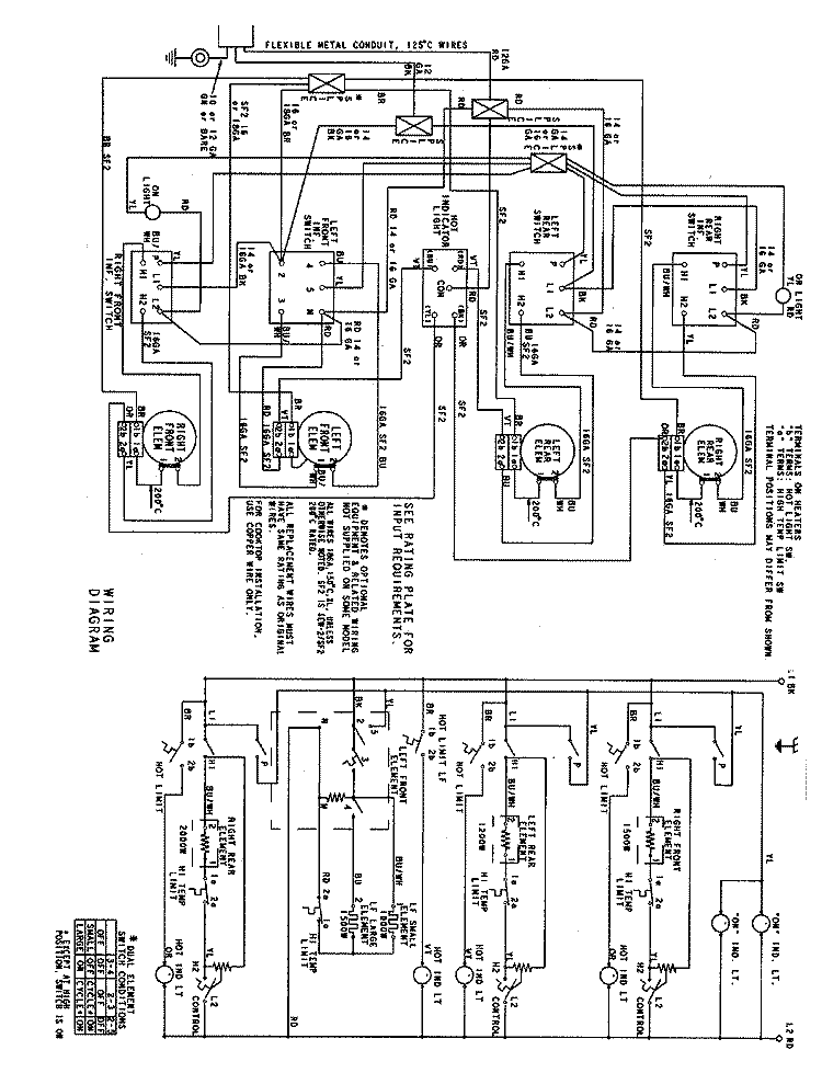 WIRING INFORMATION Diagram and Parts List for AKT3040E 10 Amana Cooktop