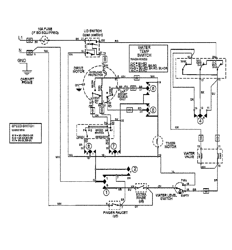 WIRING INFORMATION Diagram and Parts List for MAVT634AWW  Maytag Washer