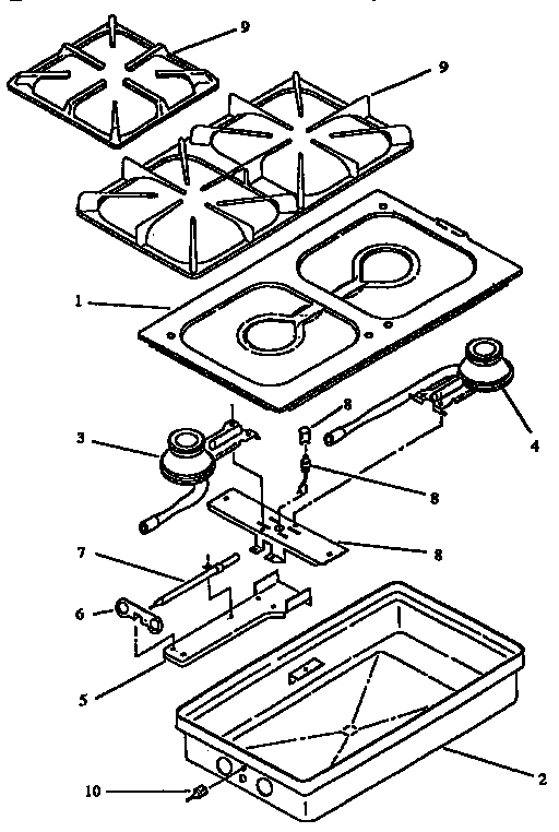 Replacement Parts Diagram and Parts List for CC22 08591908S Amana Range
