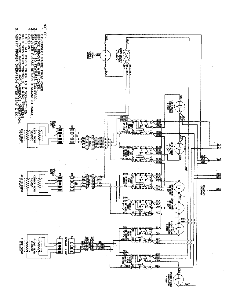 WIRING INFORMATION Diagram and Parts List for CVEX4370B  Jenn-Air Cooktop