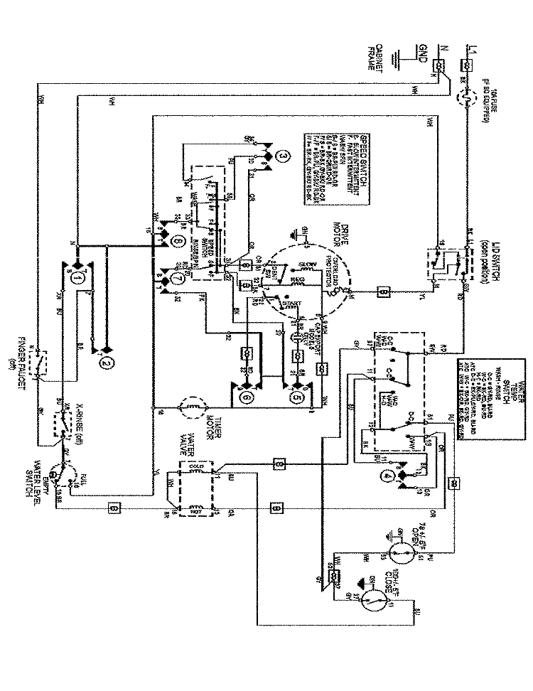 WIRING INFORMATION Diagram and Parts List for MAVT834AWQ  Maytag Washer