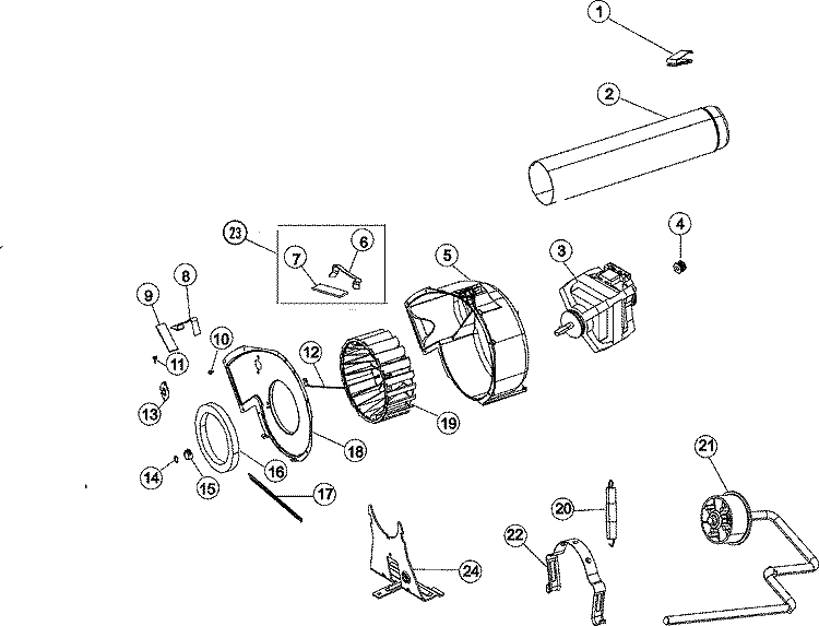 MOTOR & DRIVE Diagram and Parts List for ADE7000AYW  Admiral Dryer