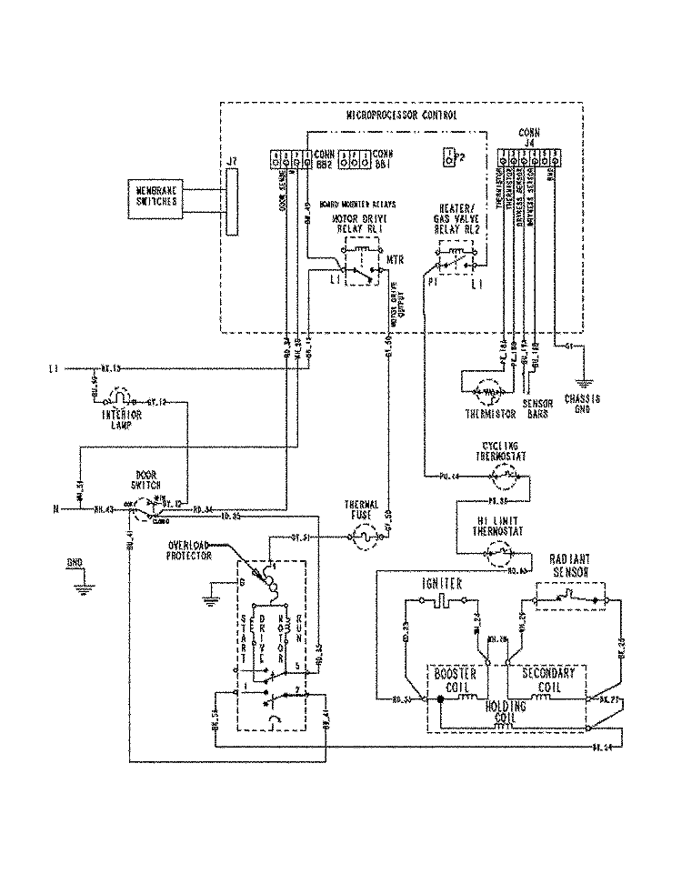 WIRING INFORMATION Diagram and Parts List for MDG9800AWQ  Maytag Dryer