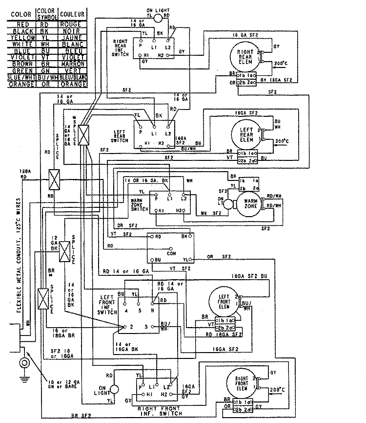 WIRING INFORMATION Diagram and Parts List for AKT3650SS 10 Amana Cooktop