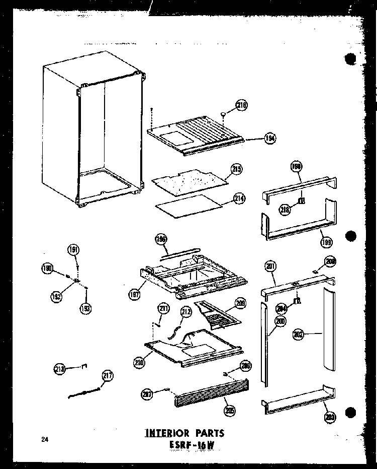 Section 5 Diagram and Parts List for ESRF-16W-C-P60303-23WC  Amana Refrigerator