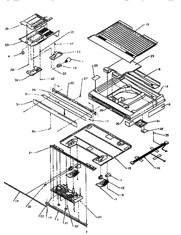 Divider Block Diagram and Parts List for TV18S3W-P1194901W  Amana Refrigerator