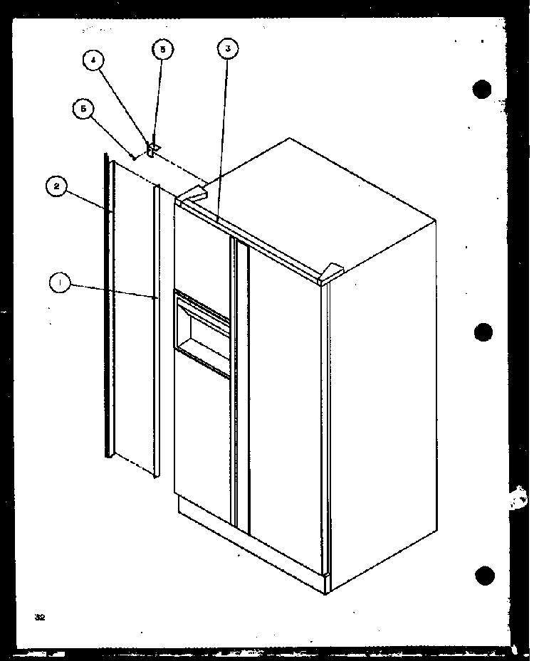 Bi8 Trim Kit Assembly Diagram and Parts List for SBD20K-P1102508W  Amana Refrigerator