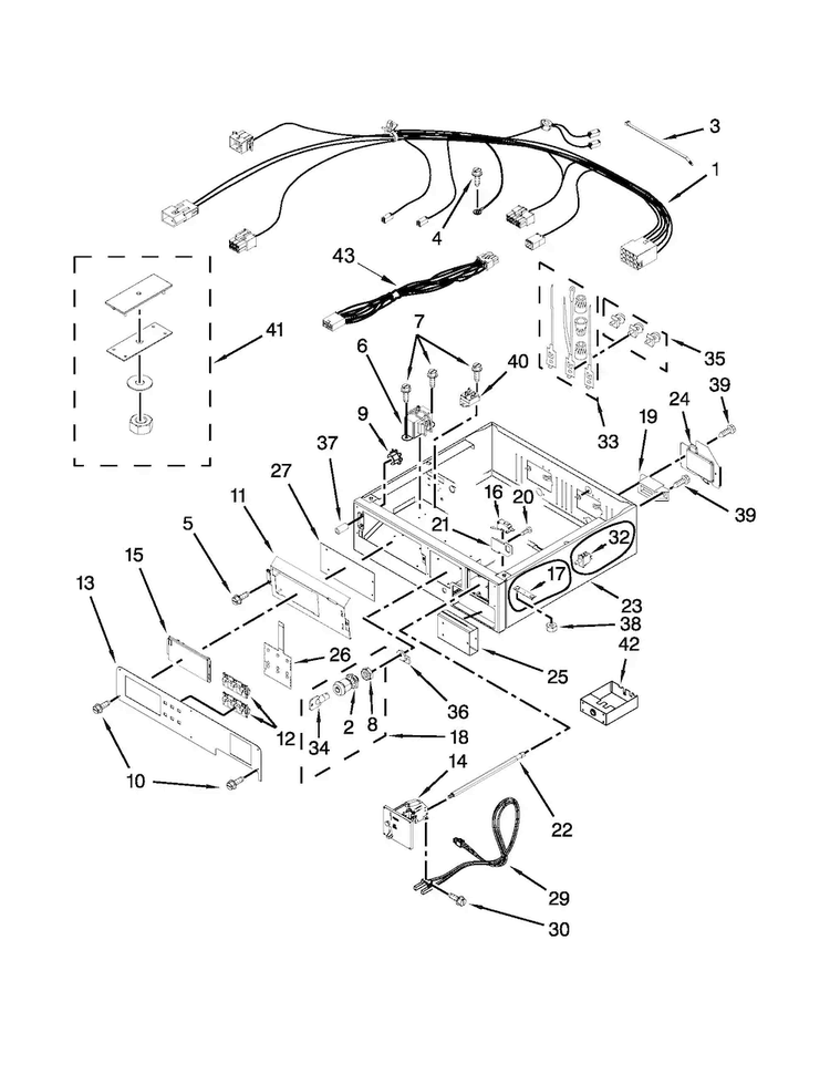 Control Panel And Separator Parts Diagram and Parts List for MLE24PDAYW2  Maytag Dryer