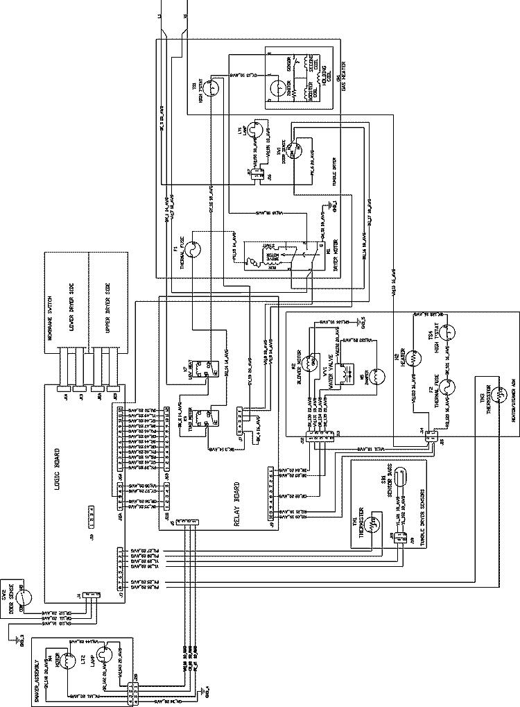 WIRING INFORMATION Diagram and Parts List for MCG8000AWW  Maytag Dryer