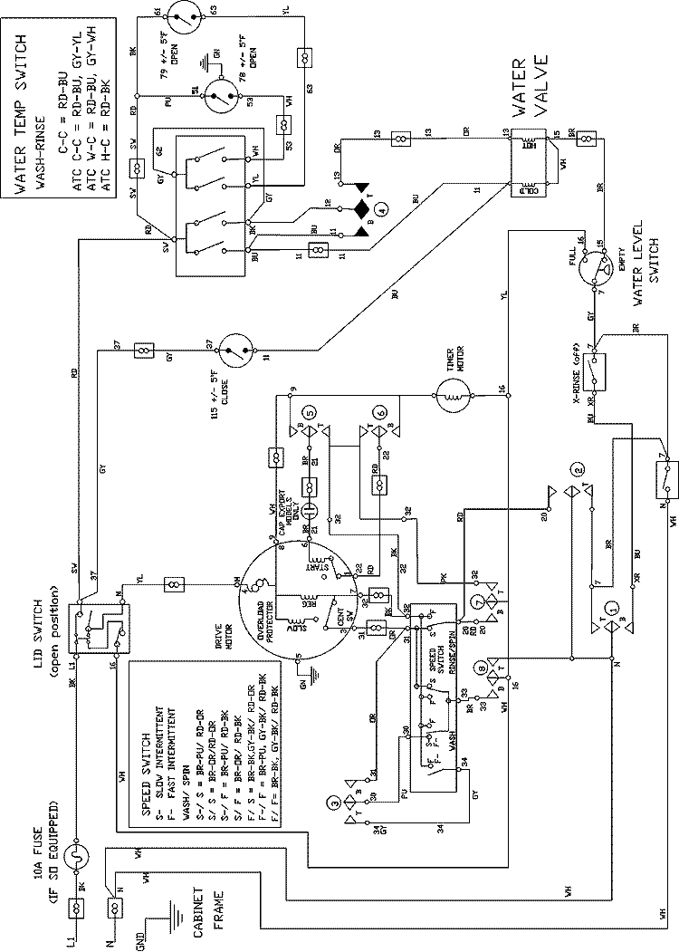 WIRING INFORMATION Diagram and Parts List for MAV9657EWQ  Maytag Washer