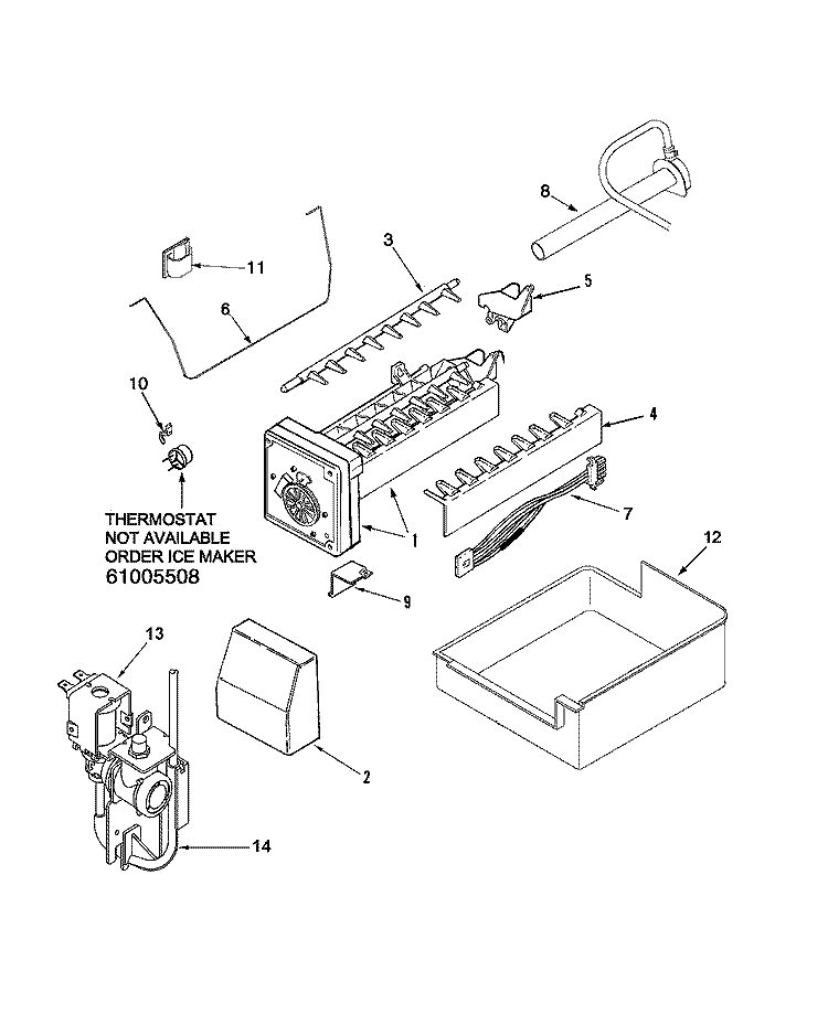 OPTIONAL ICE MAKER KIT - IC10S Diagram and Parts List for MSB2654HEW  Maytag Refrigerator