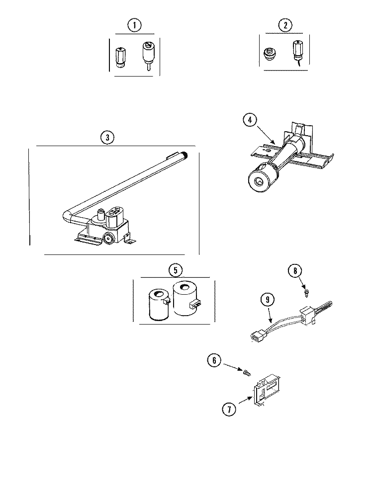 GAS VALVE & IGNITER (SERIES 16) Diagram and Parts List for CDG9500W  Crosley Dryer