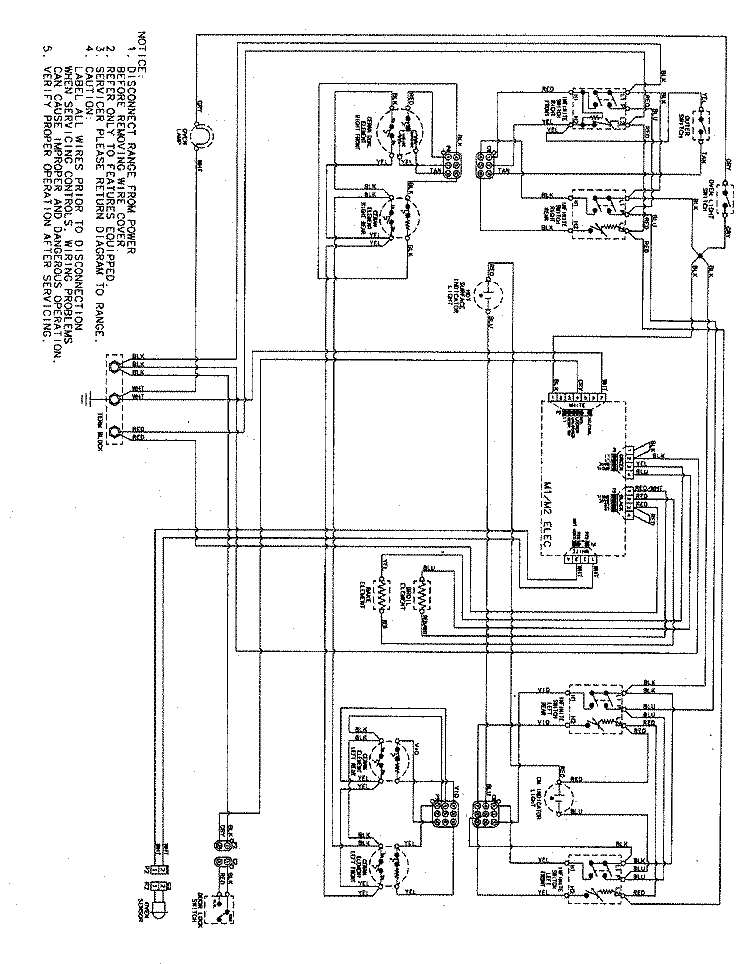 WIRING INFORMATION Diagram and Parts List for CE38800AAQ  Crosley Range