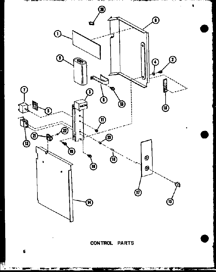 Control Parts Diagram and Parts List for ES218-3SPT P67535-2R Amana Air Conditioner