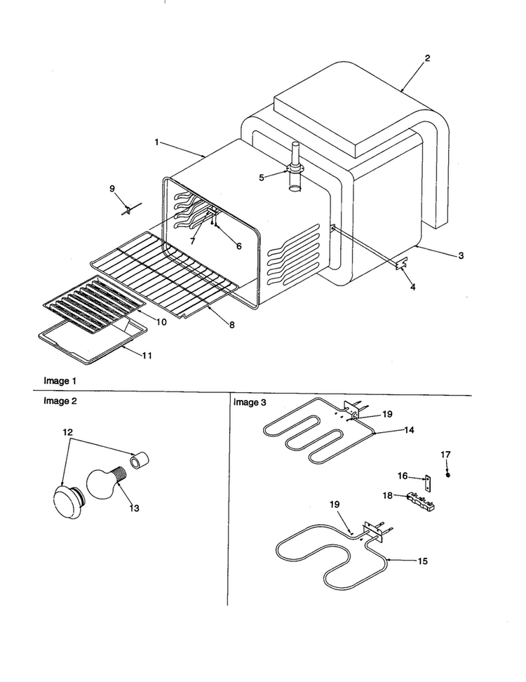 Cavity Diagram and Parts List for CSR6203W P1143839NW Caloric Range