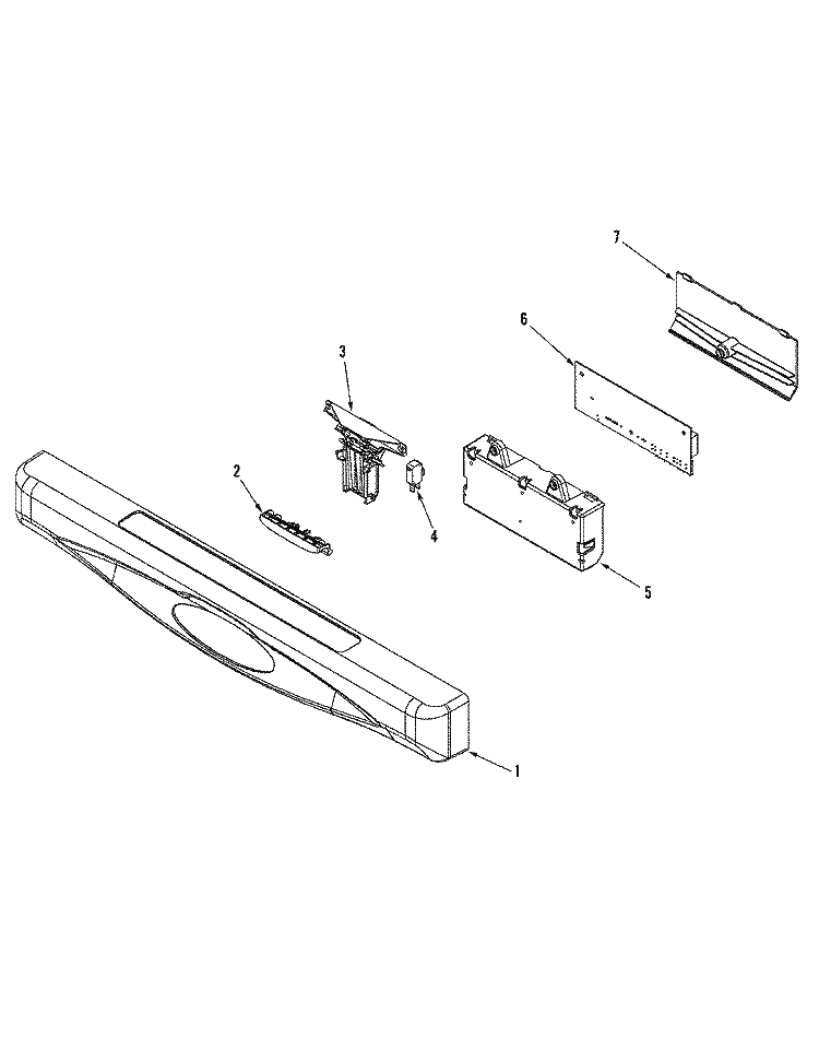CONTROL PANEL Diagram and Parts List for MDB8751BWW  Maytag Dishwasher