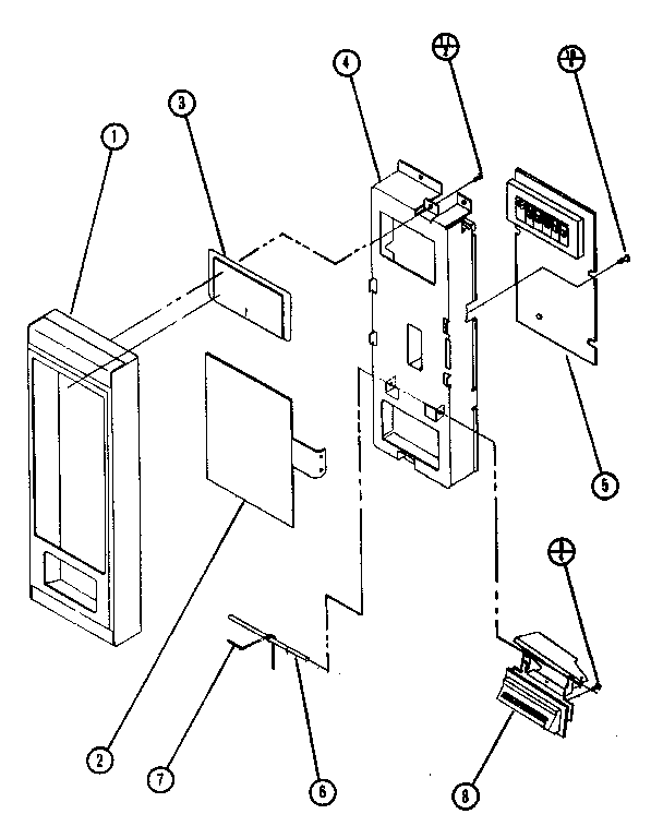 Control Diagram and Parts List for 99621  Kenmore Microwave
