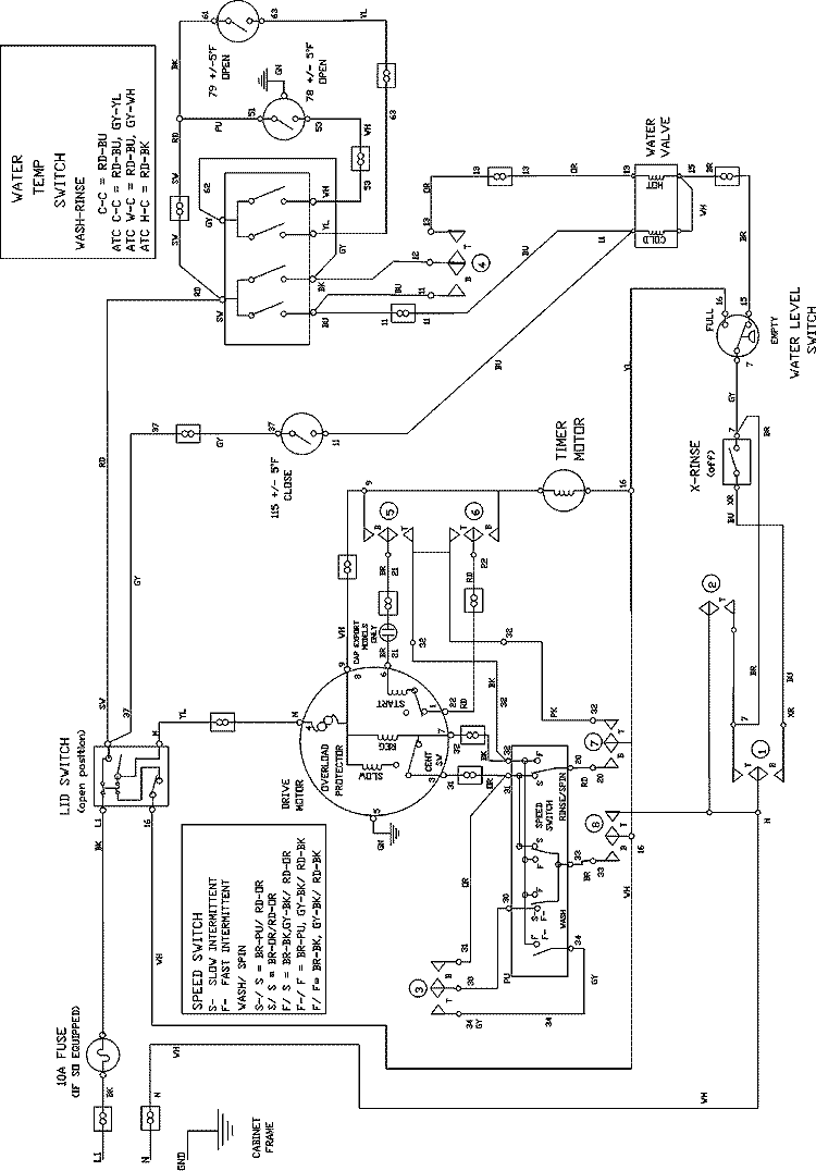 WIRING INFORMATION Diagram and Parts List for MAV7504EWW  Maytag Washer