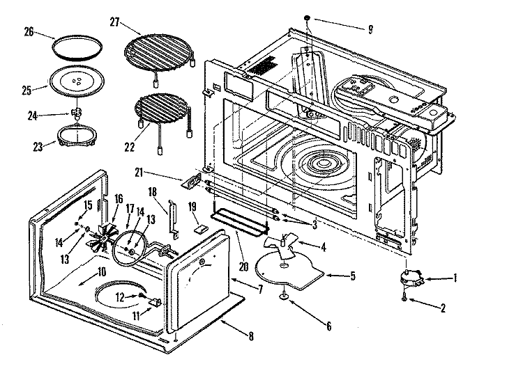 CAVITY Diagram and Parts List for MMV6178AAS  Maytag Microwave