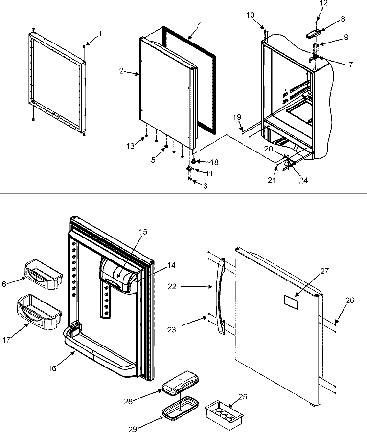 REFRIGERATOR DOOR Diagram and Parts List for MBF2562HEW  Maytag Refrigerator