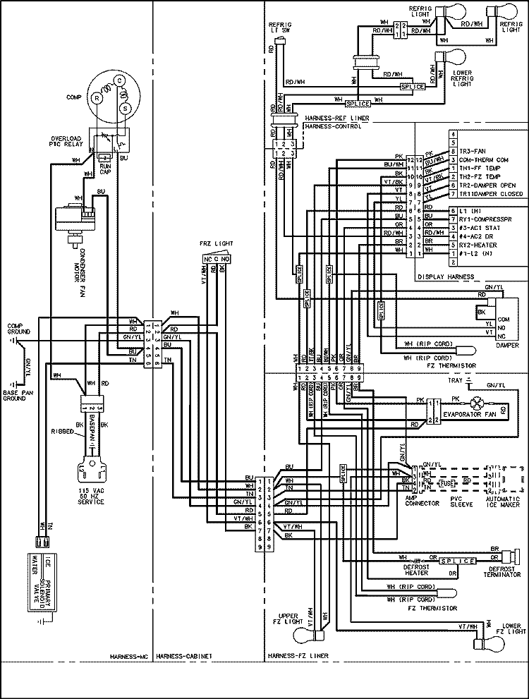 WIRING INFORMATION Diagram and Parts List for JCB2285HES  Jenn-Air Refrigerator