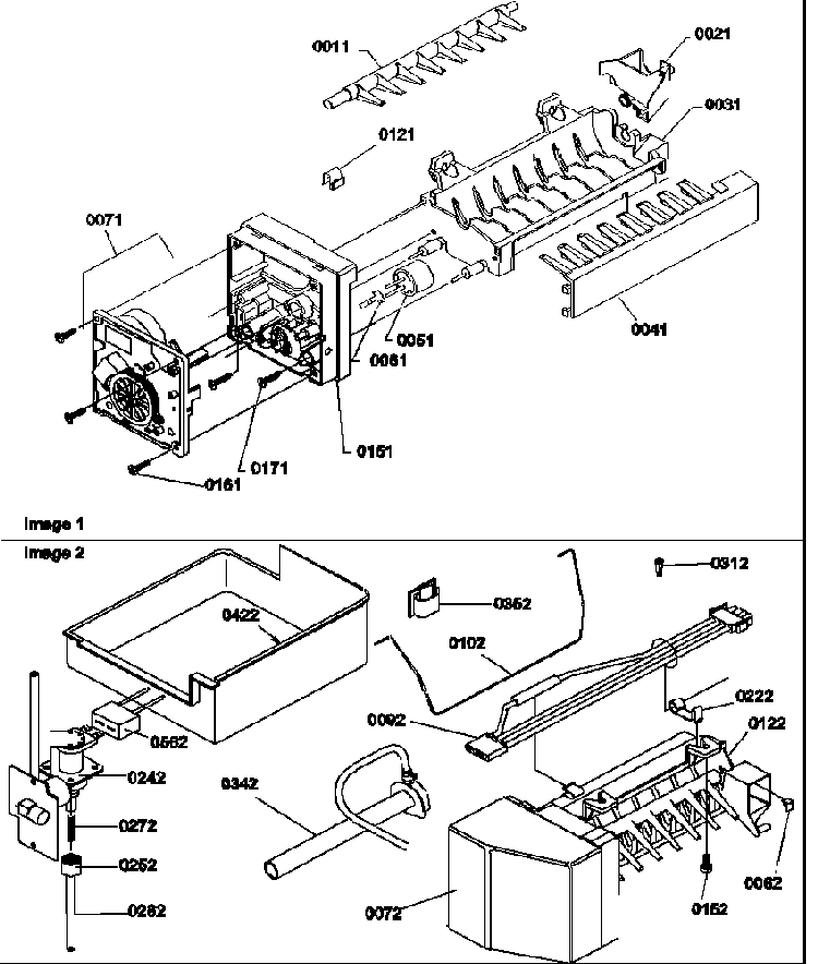 Ice Maker Assembly And Parts Diagram and Parts List for TX21VL-P1301804WL  Amana Refrigerator