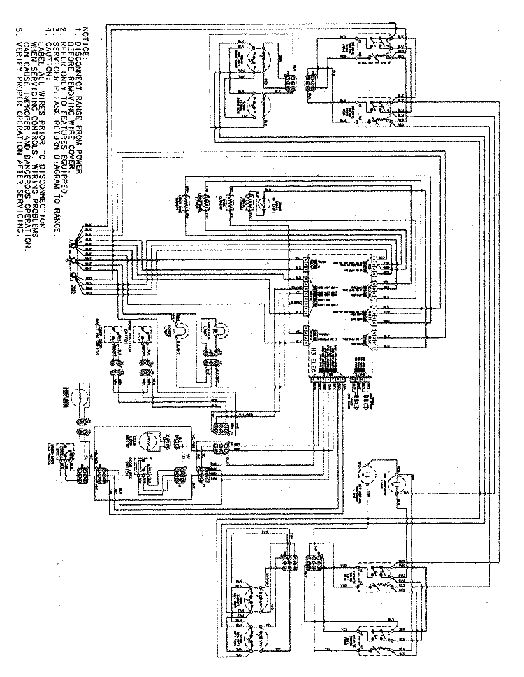WIRING INFORMATION Diagram and Parts List for MER6751AAW  Maytag Range