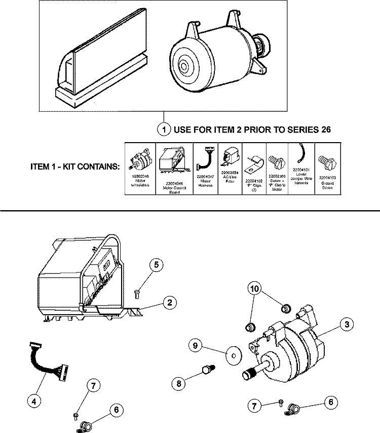 MOTOR & MOTOR CONTROL Diagram and Parts List for MAH4000BWW  Maytag Washer