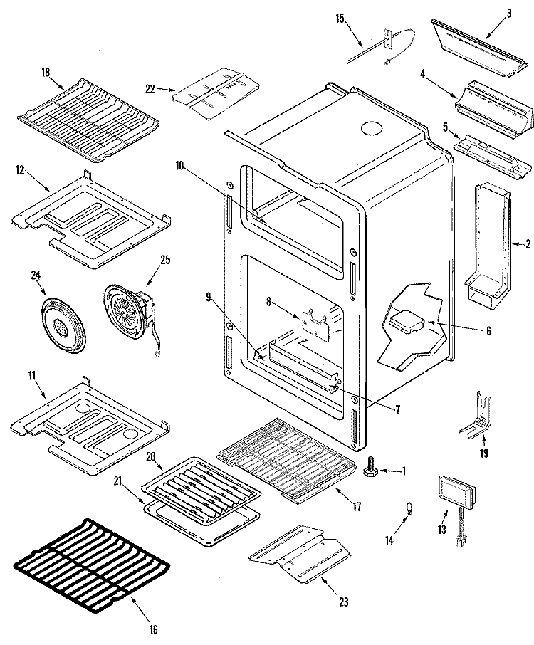 OVEN Diagram and Parts List for MGR6875ADB  Maytag Range