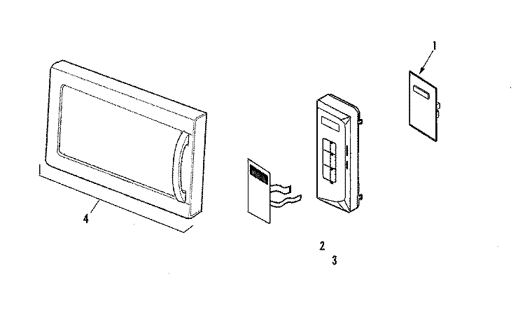 CONTROL PANEL / DOOR ASSEMBLY Diagram and Parts List for AMC5108AAW  Amana Microwave