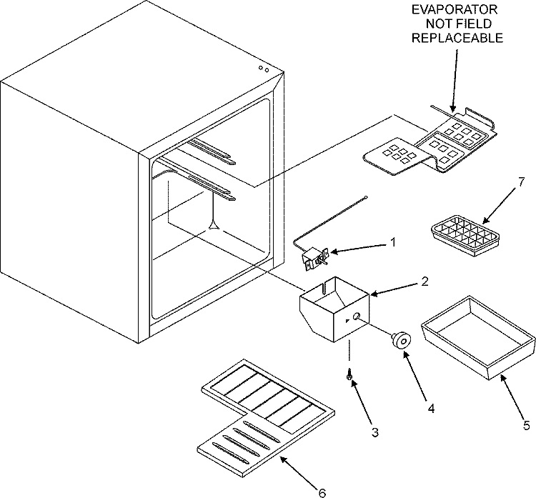 INTERIOR PARTS Diagram and Parts List for PCF1700ACW  Maytag Refrigerator