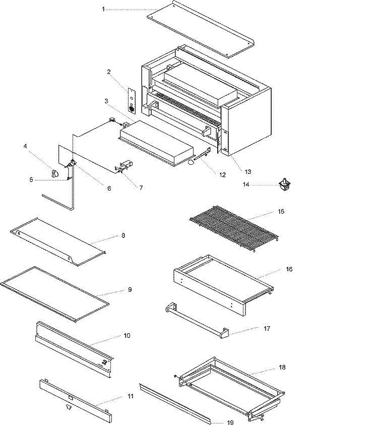 JADE UNIT BROILER Diagram and Parts List for JSB36RM  Maytag Range