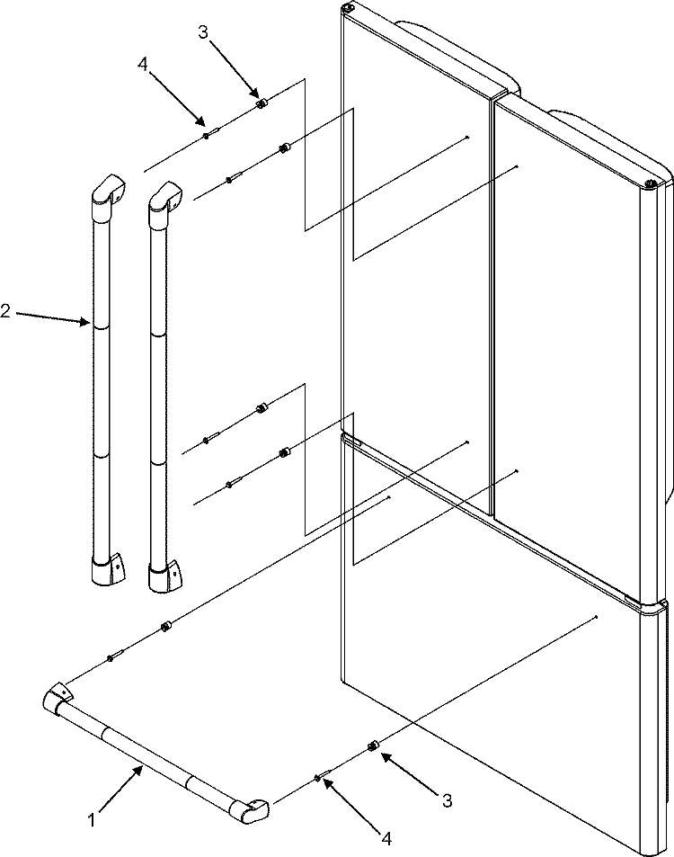 HANDLES (JFC2089HEP) Diagram and Parts List for JFC2089HEP  Jenn-Air Refrigerator