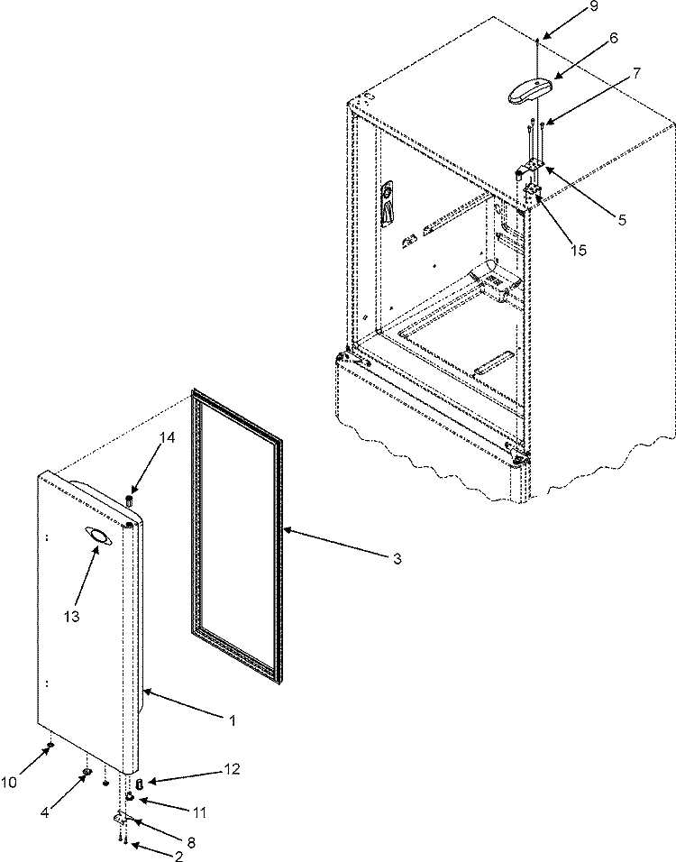 RIGHT REFRIGERATOR DOOR Diagram and Parts List for MFD2560HES  Maytag Refrigerator