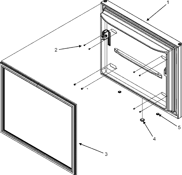 FREEZER DOOR Diagram and Parts List for G32026PEKW  Maytag Refrigerator
