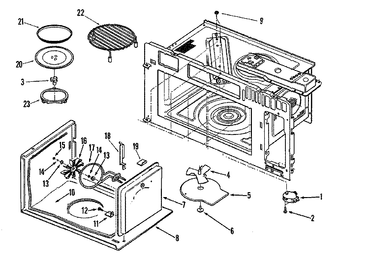 CAVITY Diagram and Parts List for AMV6177AAB  Amana Microwave