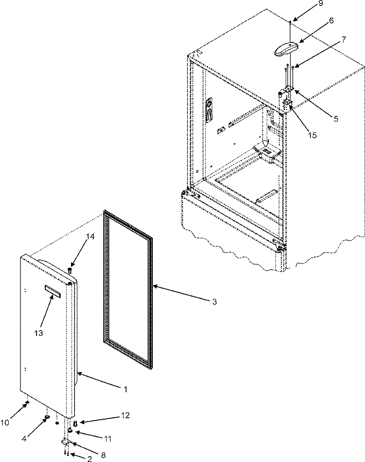 RIGHT REFRIGERATOR DOOR Diagram and Parts List for JFC2089HES  Jenn-Air Refrigerator