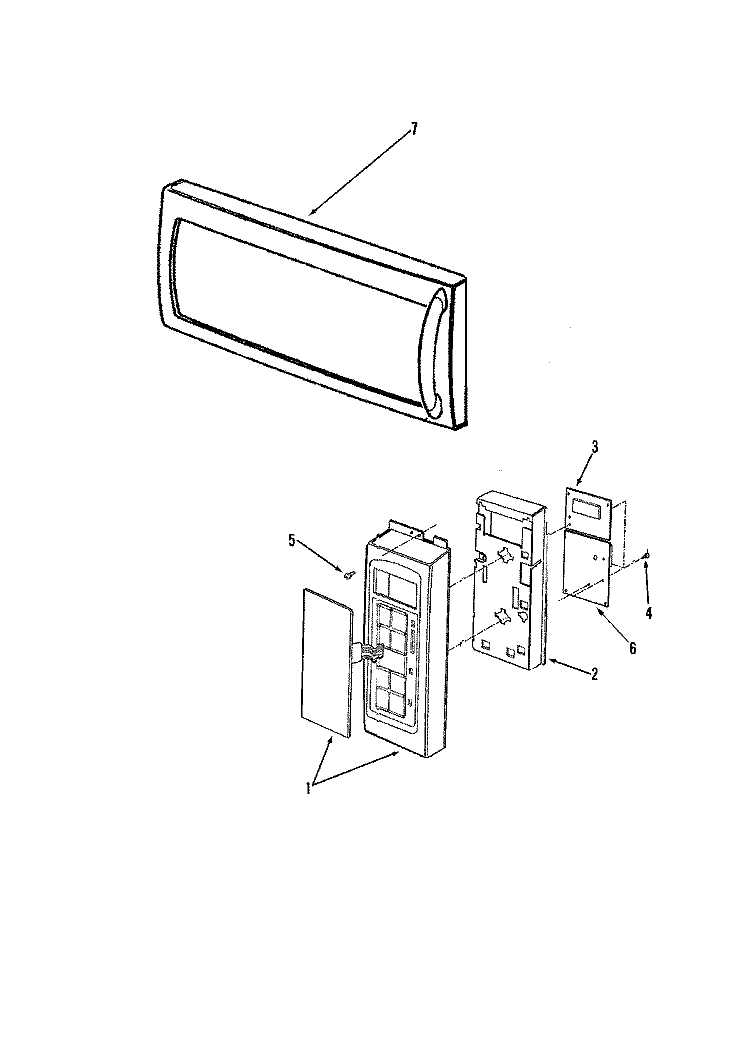 CONTROL PANEL / DOOR ASSEMBLY Diagram and Parts List for JMV8208AAS  Jenn-Air Microwave