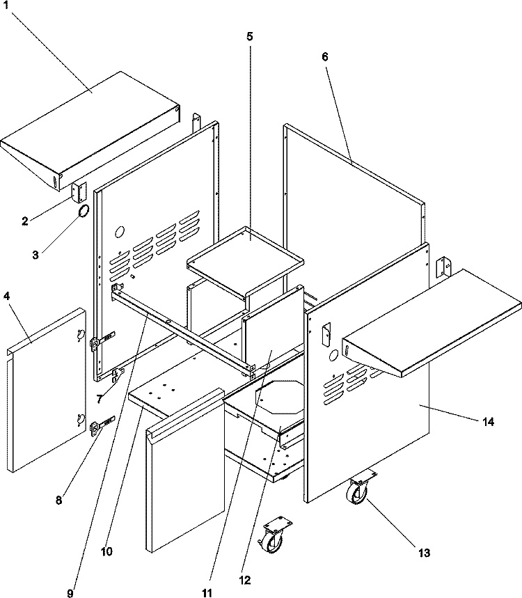DOBB - 3003A BASE Diagram and Parts List for DOBQ3000B  Dynasty Smoker