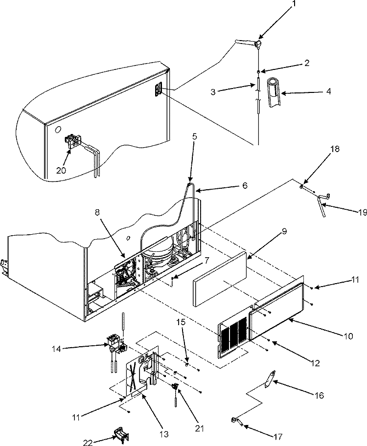 CABINET BACK (SERIES 10) Diagram and Parts List for MSD2657HEQ  Maytag Refrigerator