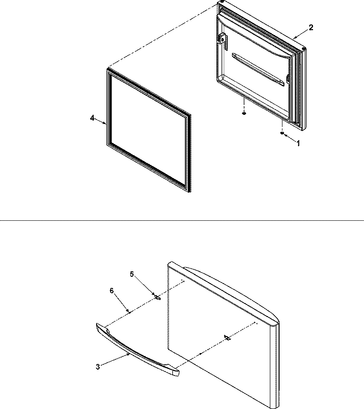 FREEZER DOOR Diagram and Parts List for AB2526PEKW  Amana Refrigerator