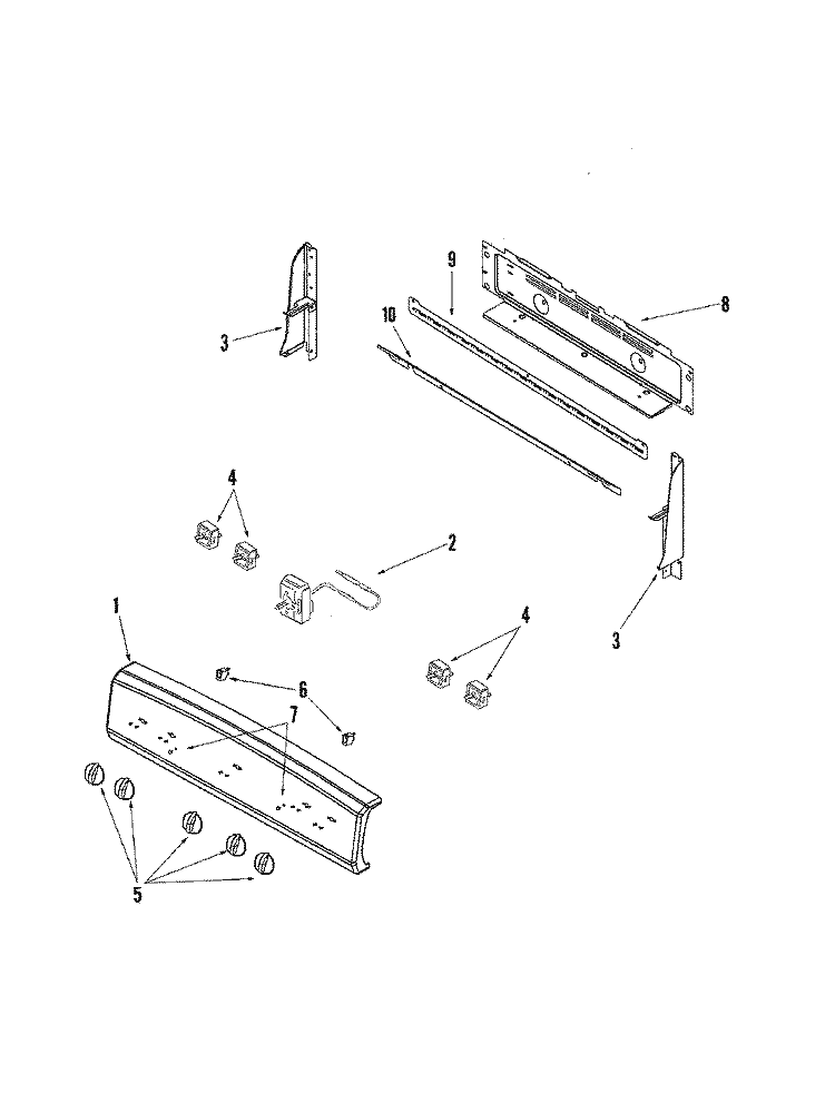 CONTROL PANEL Diagram and Parts List for CE35200AAV  Crosley Range