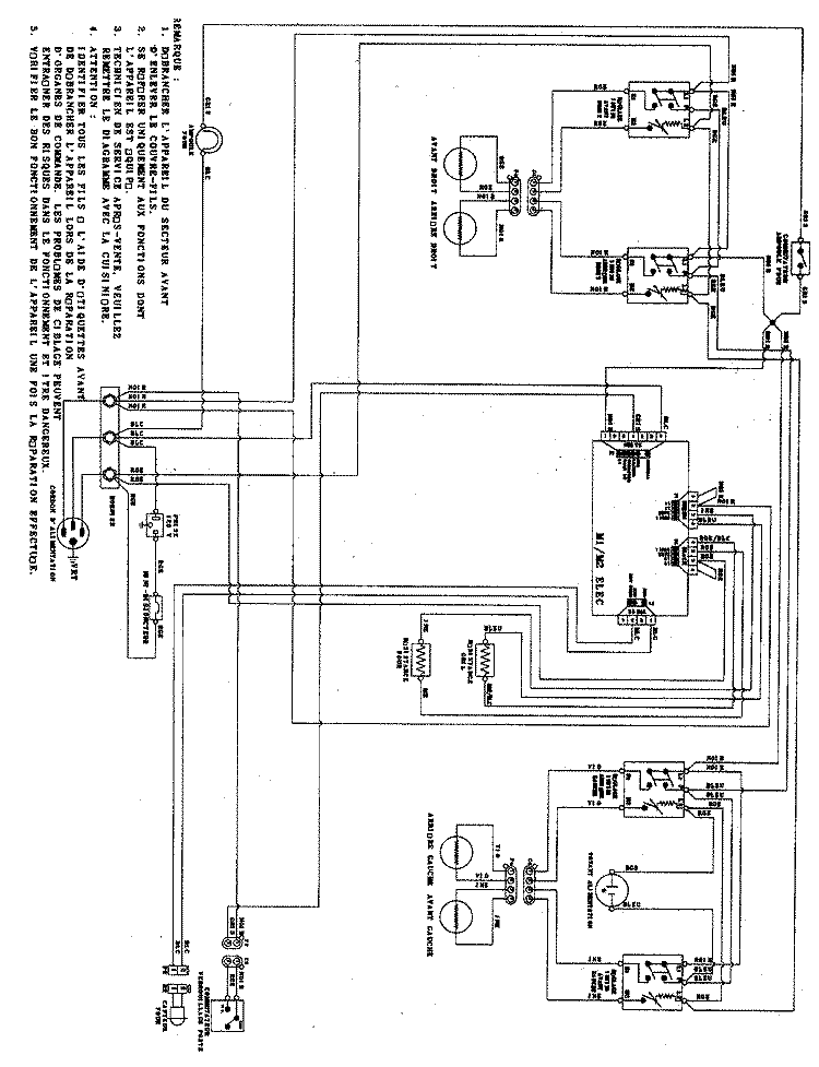 WIRING INFORMATION (FRC) Diagram and Parts List for AER5511ACW  Amana Range