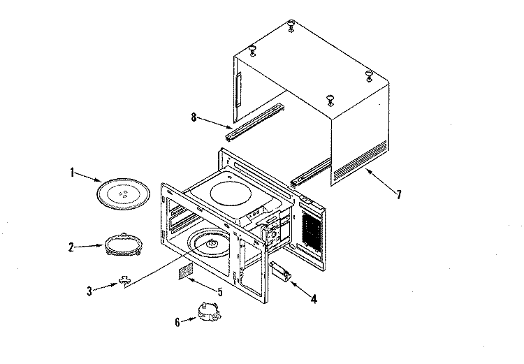 BODY / CAVITY Diagram and Parts List for AMC4080AAS  Amana Microwave